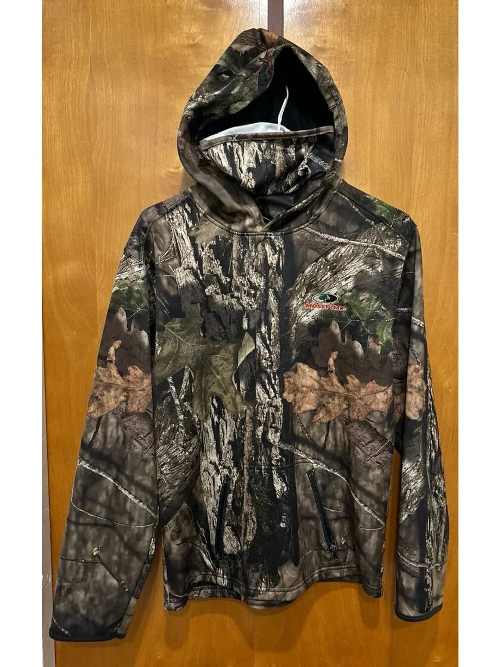 Mossy Oak Camo Hoodie with built in mask size 18